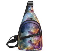 Stars Nebula Sling Bag, Crossbody Sling Backpack Travel Hiking Chest Bag Daypack per borse borsa a tracolla donna uomo, Multicolore 07, 11.8x7x1.5in/30x18x4cm