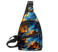 Stars Nebula Sling Side, zaino a tracolla, Multicolore 05, 11.8x7x1.5in/30x18x4cm