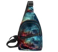 Stars Nebula Sling Side, zaino a tracolla, Multicolore 05, 11.8x7x1.5in/30x18x4cm