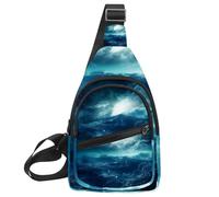 Stars Nebula Sling Side, zaino a tracolla, Multicolore 09, 11.8x7x1.5in/30x18x4cm