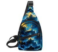 Stars Nebula Sling Side, zaino a tracolla, Multicolore 13, 11.8x7x1.5in/30x18x4cm