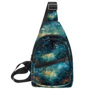 Stars Nebula Sling zaino, tracolla regolabile borsa a tracolla viaggio escursionismo zaino, Multicolore 14., 11.8x7x1.5in/30x18x4cm