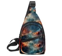 Stars Nebula Sling zaino, tracolla regolabile borsa a tracolla viaggio escursionismo zaino, Multicolore 17, 11.8x7x1.5in/30x18x4cm
