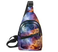 Stars Nebula Sling zaino, tracolla regolabile borsa a tracolla viaggio escursionismo zaino, Multicolore 02, 11.8x7x1.5in/30x18x4cm