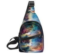 Stars Nebula Sling zaino, tracolla regolabile borsa a tracolla viaggio escursionismo zaino, Multicolore 11, 11.8x7x1.5in/30x18x4cm