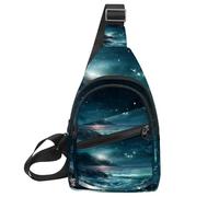 Stars Nebula Sling zaino, tracolla regolabile borsa a tracolla viaggio escursionismo zaino, Multicolore 07, 11.8x7x1.5in/30x18x4cm