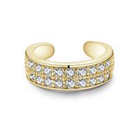 Stars Oreen Cuff Clear Sparkling Clip Orecchini per donne Grils Fine Jewelry