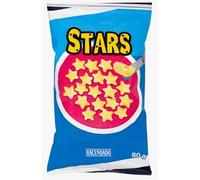Stars Snack di Mais con Sapore di Burro, Forma a Stella, 80g, pack 5
