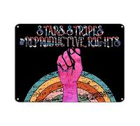Stars Striper - Targa in metallo con scritta "My Body My Choice", 25,4 x 35,6 cm, facile da montare, antiruggine, decorazione da parete rustica, per bar, bar, pub, grotte degli uomini