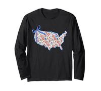 Stars & Stripes 4th of July Patriotic American Pride Maglia a Manica
