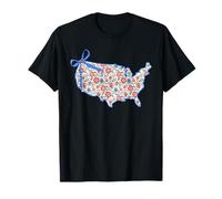 Stars & Stripes 4th of July Patriotic American Pride Maglietta