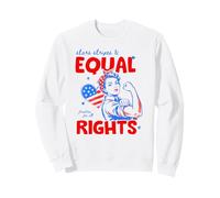 Stars Stripes And Equal Rights 4th of July Women's Rights Felpa