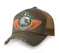 STARS & STRIPES Trucker Eagle - Cappellino western 2 colori con ricamo e look Destroyed, multicolore, Taglia unica