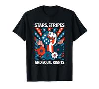 Stars Stripes uguali diritti 4 luglio resistono al femminismo Maglietta