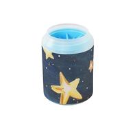 Stars Twinkling in The Dark Sky - Kit di pulizia portatile per cani e gatti con spazzola massaggiante in silicone per cani e gatti