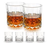 starstree Set di 6 bicchieri da whiskey Old Fashioned, vetro scozzese con corpo dritto in cristallo, per liquori, vodka, cocktail, rum, cognac, regalo unico per la festa del papà per gli uomini