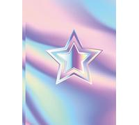 Starstruck Notes: A Vibrant Hardcover Lined Notebook with Dreamy Background and Holographic Star Graphics - 8.25" x 11", 200 Pages for Ideas, Goals, and Cosmic Inspiration