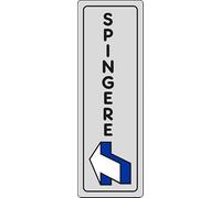 Adesivo Spingere con Freccia Porte Negozi luoghi pubblici 15CMx5CM