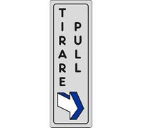 Adesivo verticale Tirare Pull porte negozi uffici 15CMx5CM Adesivo verticale Tirare Pull porte negozi uffici 15CMx5CM