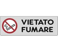 START Adesivo Vietato Fumare No Smoke ambienti pubblici 15CMx5CM