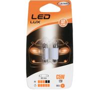 C10W Coppia di Lampadine 8 Led Siluro per luci auto 12V 10W SV8,5