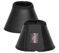 Start - Campane per zoccoli per cavalli - Campane in neoprene con chiusura in velcro, protezione da eccesso, funzione No Turn, nero, coppia (nero, S)