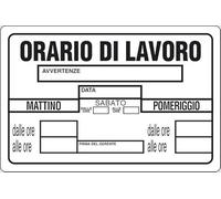 Start Cartello Orario di lavoro magazzini uffici negozi 30CMx20CM