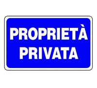 Cartello segnaletico in plastica "Proprietà privata"