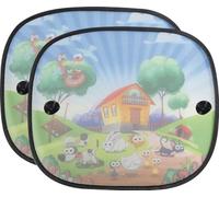 START Coppia tendine laterali auto attacco a ventosa "Magic fantasy" richiudibili salvaspazio protezione universali bambini