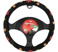 Coprivolante auto Spring diametro 37-39 cm nero con fiori, universale START