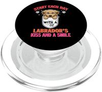 Start Each Day With A Labrador Dog Kiss Smile Puppy PopSockets PopGrip per MagSafe
