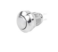 Start Engine Interruttore 1/10/50 pezzi 8 mm impermeabile momentaneo interruttore a pulsante per campanello in metallo motore automatico avviamento(Silvery,50PCS)