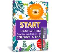 Start Handwriting Practice Colors And Shapes Writing Books English Language - Letter Word And Sentence Writing Practice Illustrated Book, Fun And ... Workbook Book For Kids - Colour And Shapes