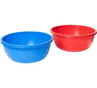 START Kit 2 pezzi recipiente insalatiera multiuso rotonda rossa e blu Ciotola