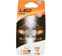 START Lampadine siluro auto 6 Led 12V 1,5W due pezzi 31 mm illuminazione targa macchina