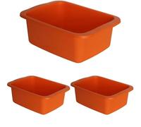 START Macchiavelli catino rettangolare arancione. Bacinella in plastica di capacità 10L. Vaschetta multiuso misure 42 x 31 x 15,5 cm (Confezione da 3)