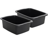 START Machiavelli Kit 2 pezzi catino rettangolare nero. Bacinella in plastica di capacità 10L. Vaschetta multiuso misure 42 x 31 x 15,5 cm
