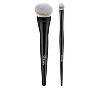 Start Makers Set di 2 Pennelli Make Up, Pennello Fondotinta Kabuki e Pennello Correttore Professionale, Morbide Setole Sintetiche Vegan per Fondotinta Liquido, Creme e Polveri, Senza Strisce