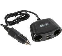 Presa accendisigari a 4 vie con filo da 66 cm 10W 12/24V