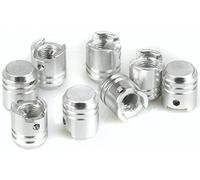 Start Set 4 Tappi Copri valvola Ring con Anello Silver universali