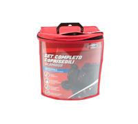 START Coprisedili 8562 Glamour Universale Nero-Rosso Set completo