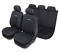 START Set Completo Coprisedili Gt Turbo Universale con 5 poggiatesta nero-blu