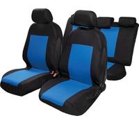 START Set coprisedili Saturn 10699 - Auto universale con airbag, poggiatesta, poliestere nero/blu