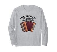 Start The Party Fisarmonica Player Music Instrument Maglia a Manica
