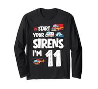 Start Your Sirens I Am 11 Anni 11 ° Compleanno Kid Maglia a Manica