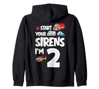 Start Your Sirens I Am 2 Anni 2 ° Compleanno Bambino Felpa con Cappuccio