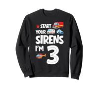 Start Your Sirens I Am 3 Anni 3 ° Compleanno Bambino Felpa