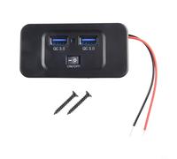 Startbuymore 12V 24V Dual USB Car Charger Socket QC 3 0 Ricarica Veloce Montaggio Pannello Presa di Alimentazione Compatibile Con Veicoli, Barche, Moto, RV