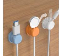 Startbuymore 3 clip organizer per cavi per uso workstation che forniscono una rotazione di 360 gradi per mantenere l'ordine tra i collegamenti frequenti dei dispositivi (colori misti)