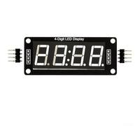 Startbuymore 4 cifre 7 segmenti per TM1637 modulo display LED con funzione orologio e alimentatore 5V compatibile con applicazioni di progetto (bianco)
